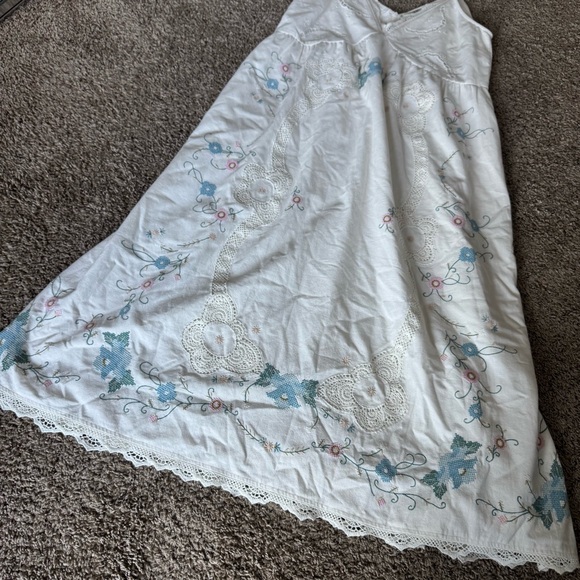 Sea Biscuit Sea New York VESNA DRESS WHITE Blue and Pink Embroidery - Picture 4 of 9